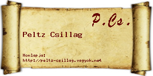 Peltz Csillag névjegykártya